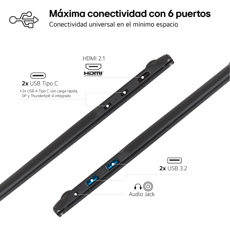 LG gram Pro 16Z90SP Windows 11 Home/ i7/ 16GB/ 512GB SSD/ 1,1Kg/ 24,5h, 16Z90SP-K.AA75Z.EEES.C